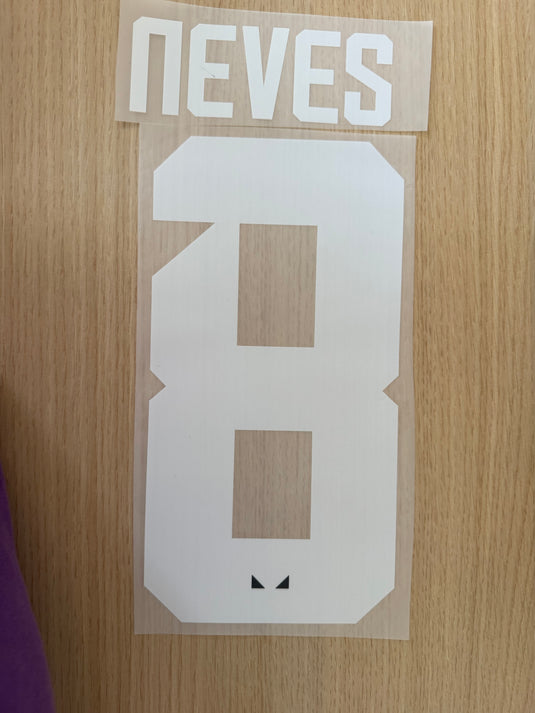 Neves 8 Wolves nameset away 2020-2022 for football shirt (Clearance)