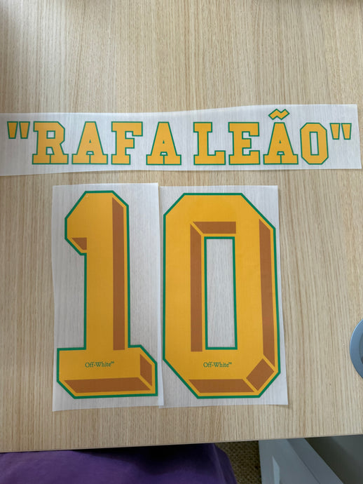 Rafa Leao Ac milan off white 4th football nameset for shirt (Clearance)