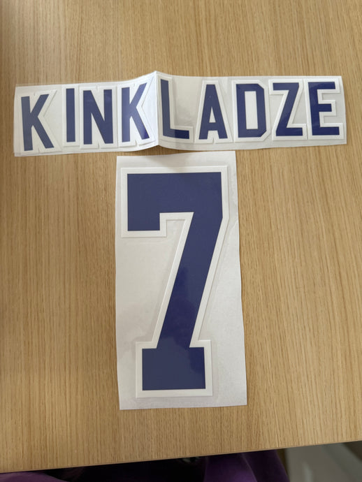 Kinkladze Manchester City 1995-1997 nameset for football shirt (clearance)