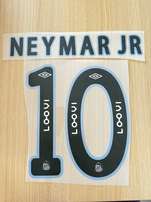 Neymar Jr Santos 2024-2025 nameset for football shirt (Clearance)