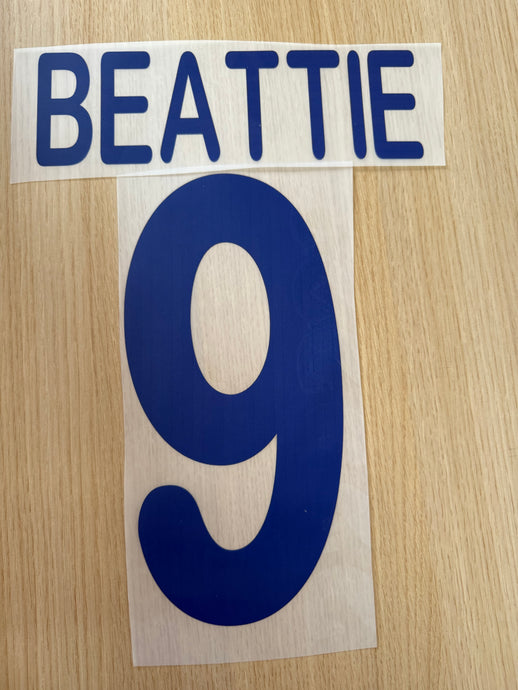 Beattie 9 Southamption Uefa cup nameset for football shirt (Clearance)