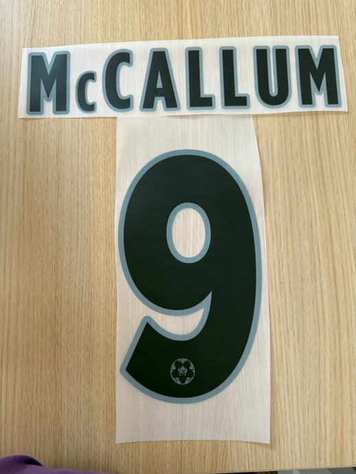 McCallum 9 Eastleigh nameset for football shirt (Clearance)