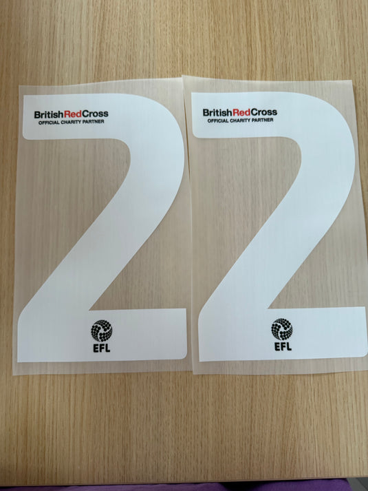 EFL number 22 number for football shirt (Clearance)