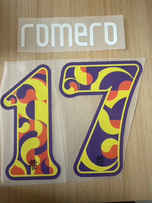 Spurs Romero Pre Season 2025 #17 nameset for football shirt (Clearance)