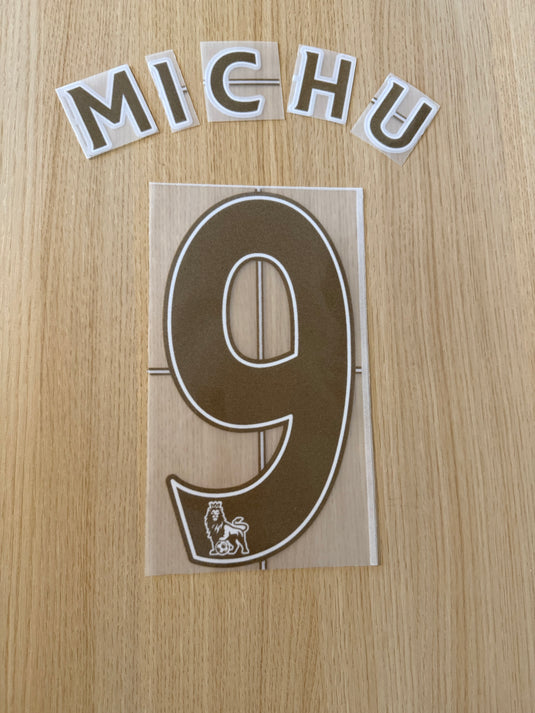 Michu 9 2007-2013 EPL Swansea Gold Nameset For Football Shirt