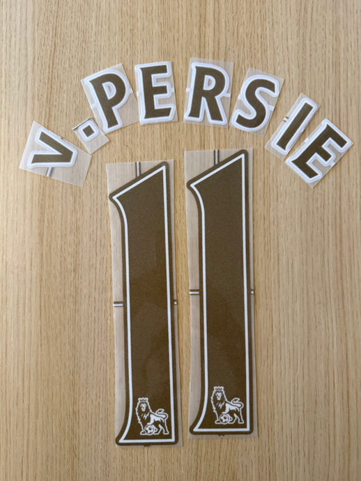 V.Persie 11 2007-2013 Gold EPL Nameset for Football Shirt
