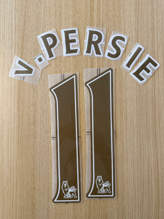 V.Persie 11 2007-2013 Gold EPL Nameset for Football Shirt