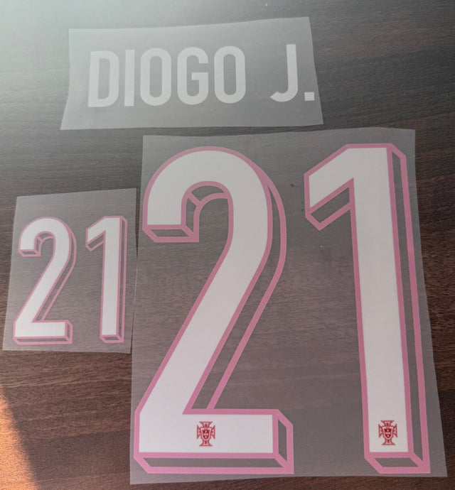 Diogo J Portugal 2024 Home Kids Nameset for Football Shirt (Clearance)