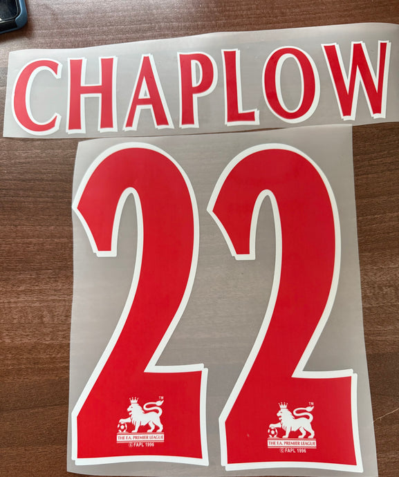 Chaplow #22 West Brom Football nameset for shirt (Clearance)