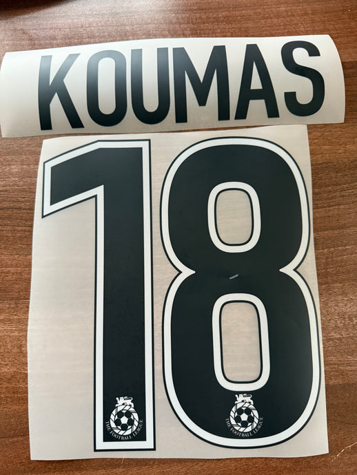 Koumas #18 West Brom nameset for football shirt (Clearance)
