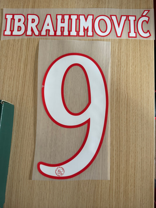 Ibrahimovic 9 Ajax 2003-2004 for Football Shirt Nameset (Clearance)