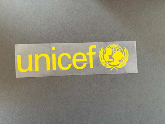 Unicef Rear Sponsor for Barcelona Football Shirt Yellow Replacement