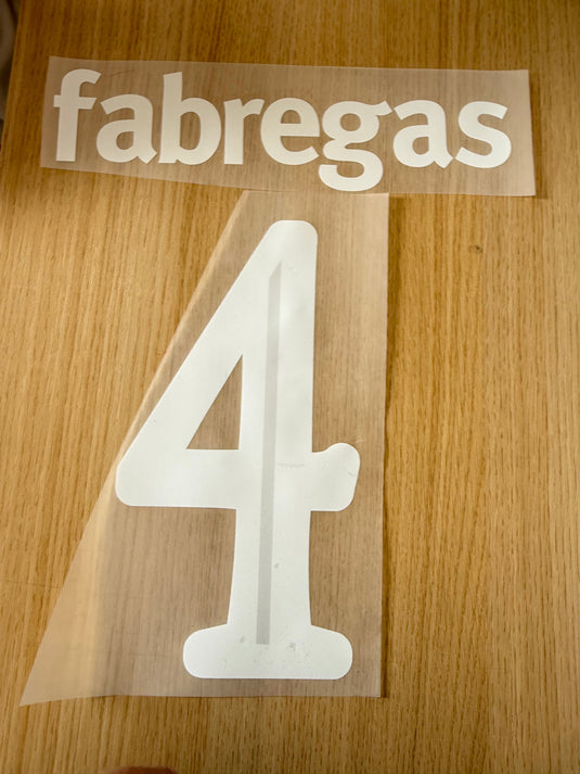2009-2010 Arsenal Cup Fabregas 4 Football Shirt Nameset (Clearance)