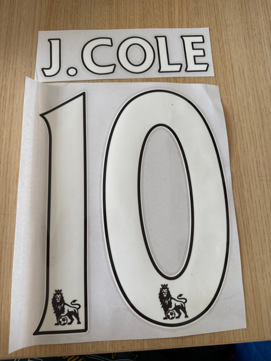 J.Cole 10 West Ham Unted/ Liverpool Football Shirt Nameset (Clearance)