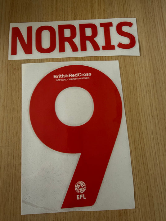 Norris 9 Tranmere Home Football Shirt Nameset (Clearance)