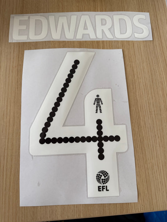 Edwards 4 Wolves Home Football Shirt Nameset (Clearance)