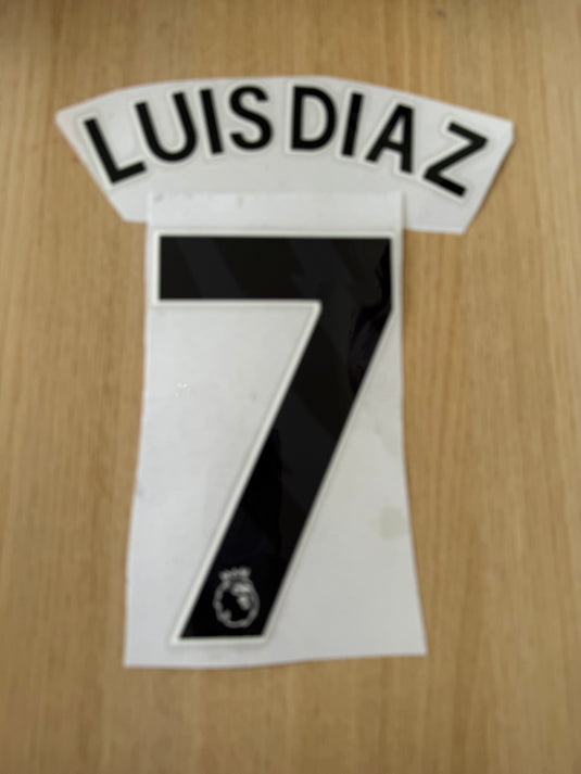 luis Diaz 7 Liverpool KIDS AWAY Football Shirt Nameset (Clearance)