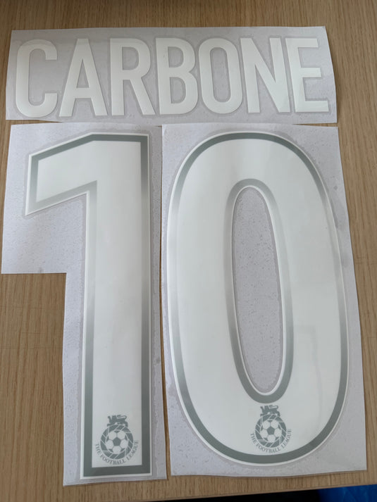 Carbone 10 Bradford City Home Football Shirt Nameset (Clearance)