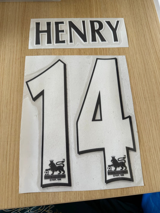 Henry 14 Arsenal  EPL Home Football Shirt Nameset (Clearance)