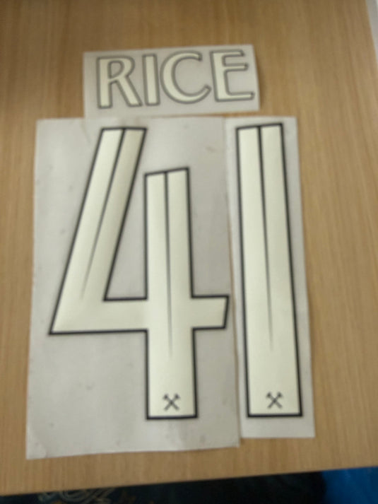 Rice 41 West Ham Europa Conference Away  Football Shirt Nameset (Clearance)
