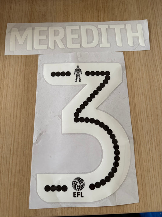 Meredith 3 Millwall Home Football Shirt Nameset (Clearance)