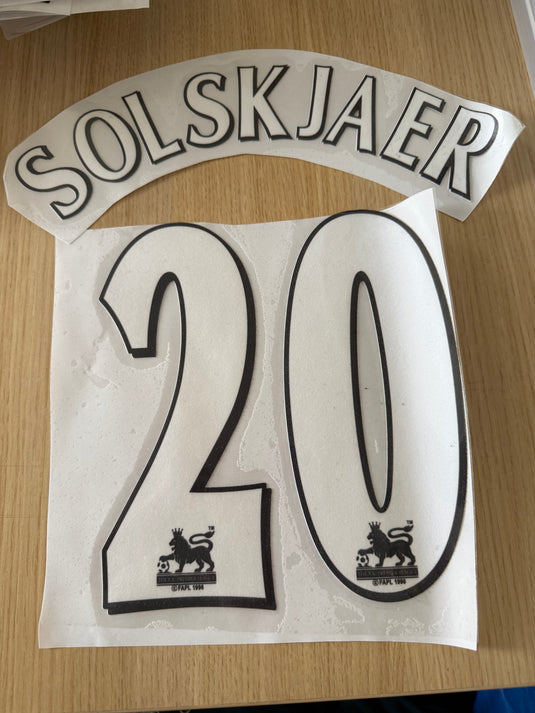 Solskjaer 20 Manchester United  Home Football Shirt Nameset (Clearance)
