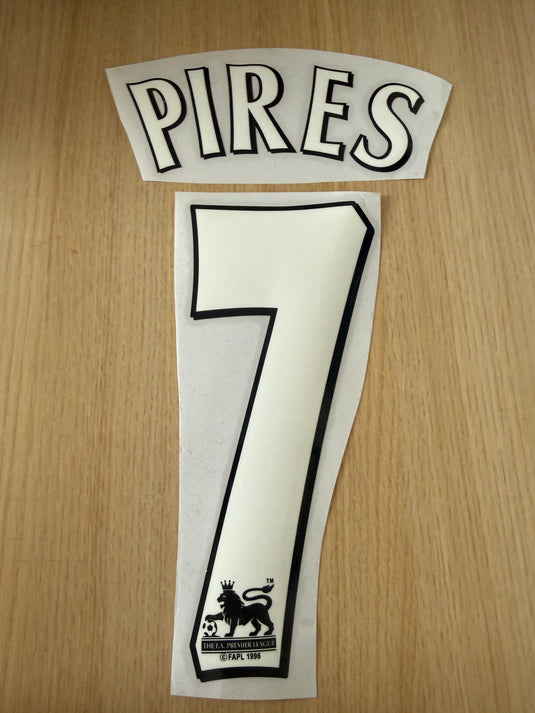 Pires 7 Arsenal  Home Football Shirt Nameset (Clearance)