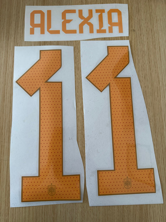 Alexia 11 Spain Home Football Shirt Nameset (Clearance)