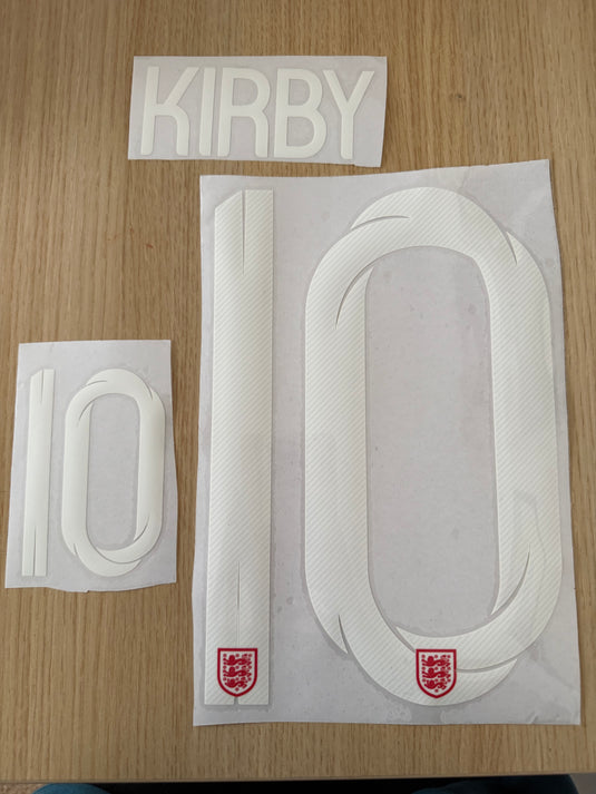 Kirby 10 Lioness Women AwayFootball Shirt Nameset (Clearance)