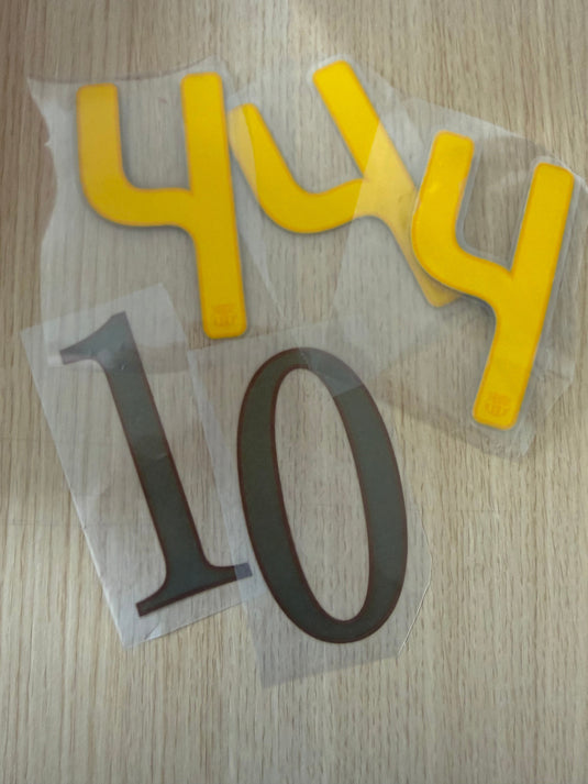 selection of small numbers (#10 Italy and 3 x #4 Spain) for Football Shirt