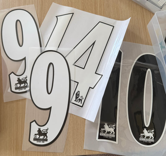 3 x Premier League 1997-2007 plastic numbers (clearance) for Football Shirt