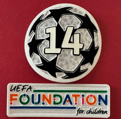 2022-2024 14 x Champions League patch player size Foundation