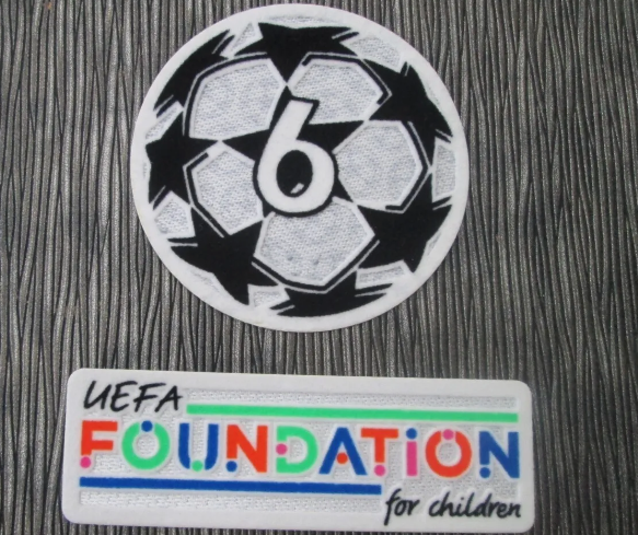 2021-2024 6 x Champions League patch player size Foundation Liverpool