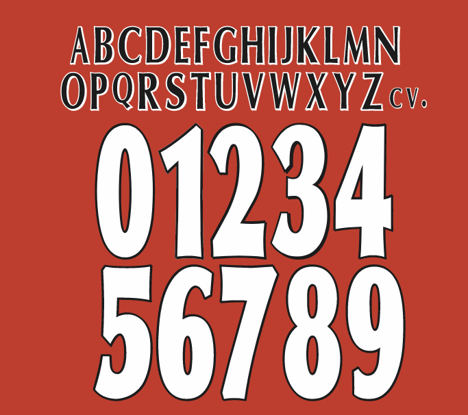 Premier League 1997-2007 FLOCK EURO Nameset for Football Shirt Any Name (upto 10 letters) & Number