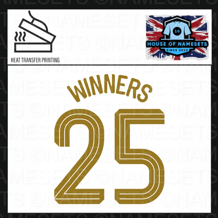 Load image into Gallery viewer, WINNERS #25 Newcastle United 2024-2025 Carabao Cup Final Nameset for Football Shirt
