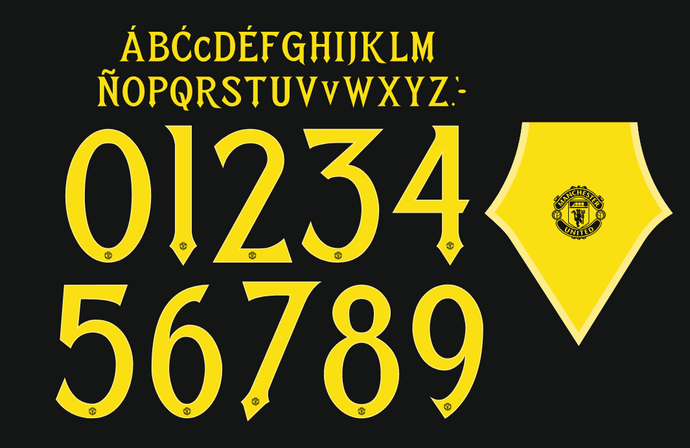 Manchester United 2025-2026 3rd Cup Nameset for Football Shirt Any Name & Number