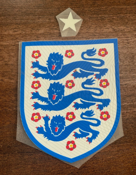 England Football One Star Silicon Iron On Patch Badge