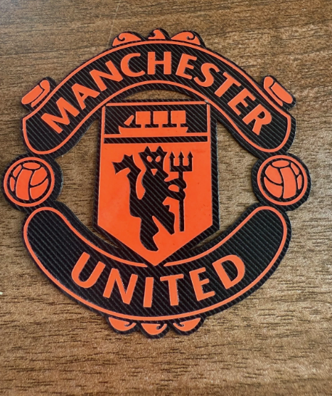 Premier League Manchester United Orange Black Silicon Iron On Patch Badge