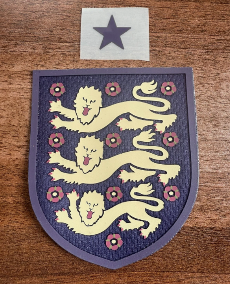 England Away Football Shirt Silicon Iron On Patch Badge