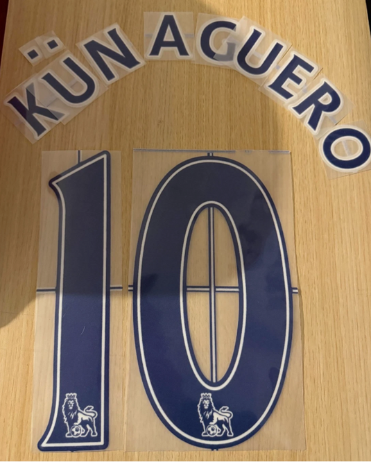 Kun Aguero Manchester City 2010-2013 Nameset for Football Shirt