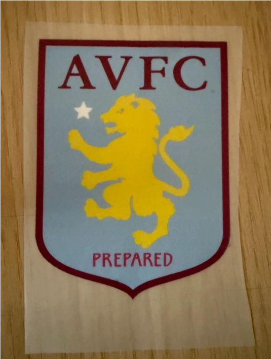 EPL Premier League Aston Villa 2008-2016 DTF Flat Iron On Patch Badge 60mm app