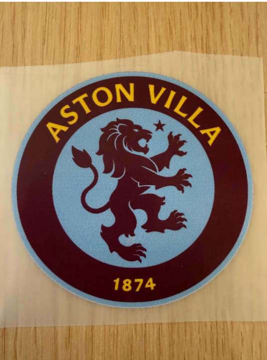 EPL Premier League Aston Villa 2023-current DTF Flat Iron On Patch Badge 74mm