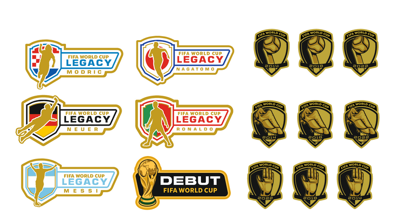 Cargue la imagen en el visor de la galería, World 2026 Sleeve Patch Debut, Legend and Golden Winners for Football Shirt
