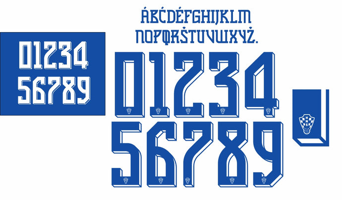 Croatia 2024 Home Nameset for Football Shirt Any Name & Number
