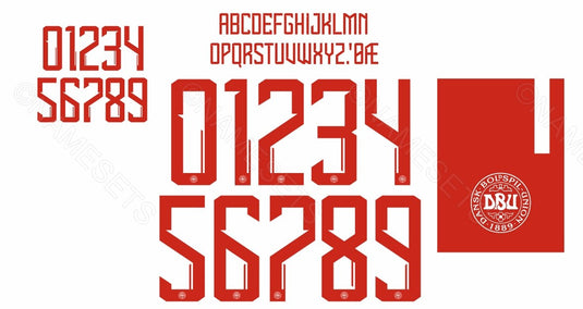 denmark 2024 away football shirt nameset