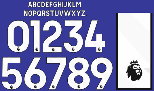 Premier League EPL 2023-2025 Nameset for Football Shirt Any Name and Number