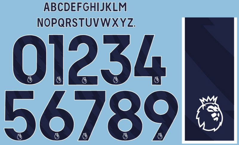 Epl Numbers Premier League EPL 2023-2025 Nameset for Football Shirt Any Name and N ...
