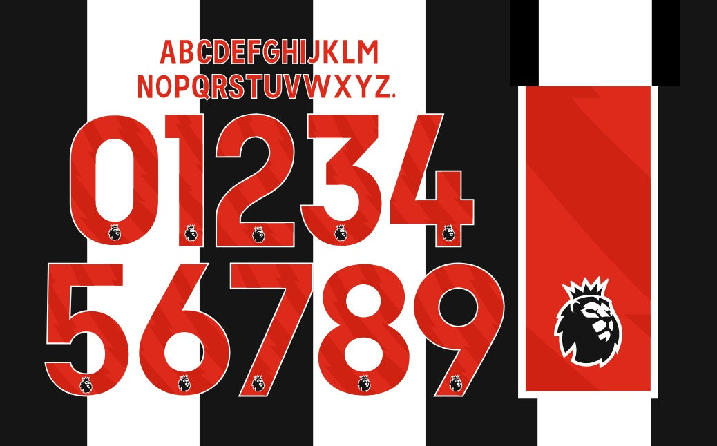 Newcastle United 20232024 Home Nameset for Football Shirt Any Name