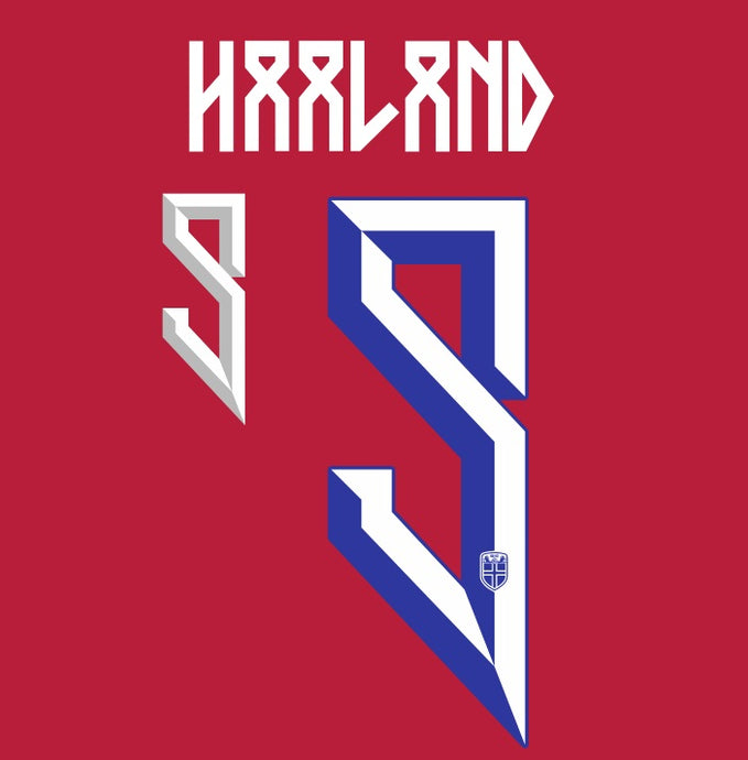 haaland norway 2024 home football shirt nameset