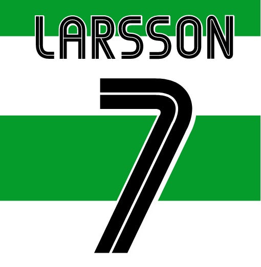 Larsson #7 Celtic 2004-2006 Home Football Shirt Nameset